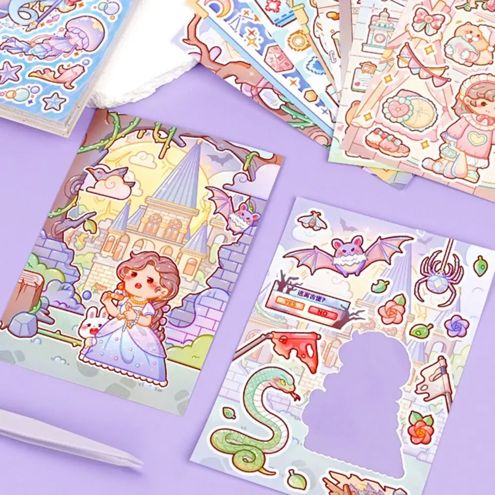 

30Sheets Cute Kpop Decorative Sticker Book DIY Material Cartoon Washi Paper Journal Small M PET Material Sticker Decoration