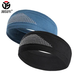 Esporte sweatband yoga ginásio de fitness respirável hairband correndo estiramento suor bandagem bandana ciclismo acessórios para o cabelo das mulheres dos homens