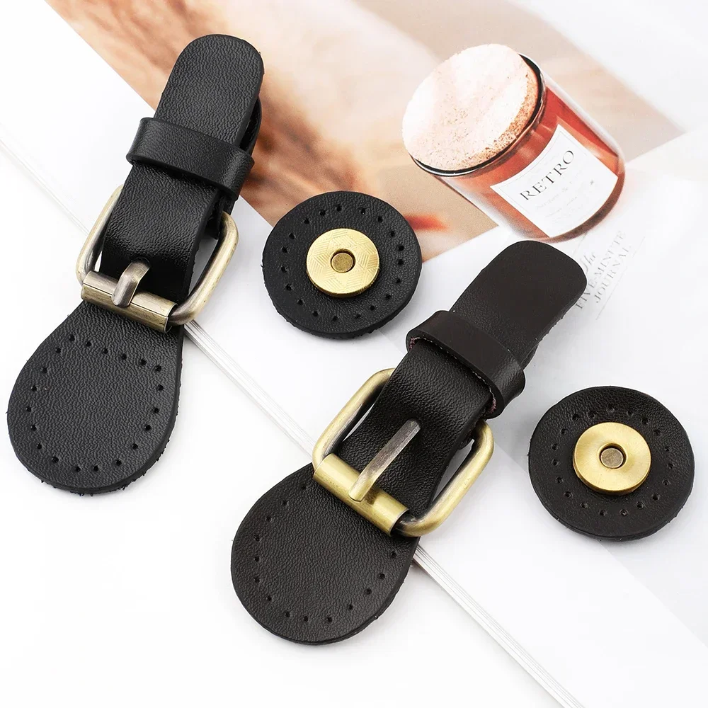 Leather Bag Clasp Metal Snap Bronze Hasp Buckle Wallet Handbag Button Magnetic Closure Replacement Bag Accessories