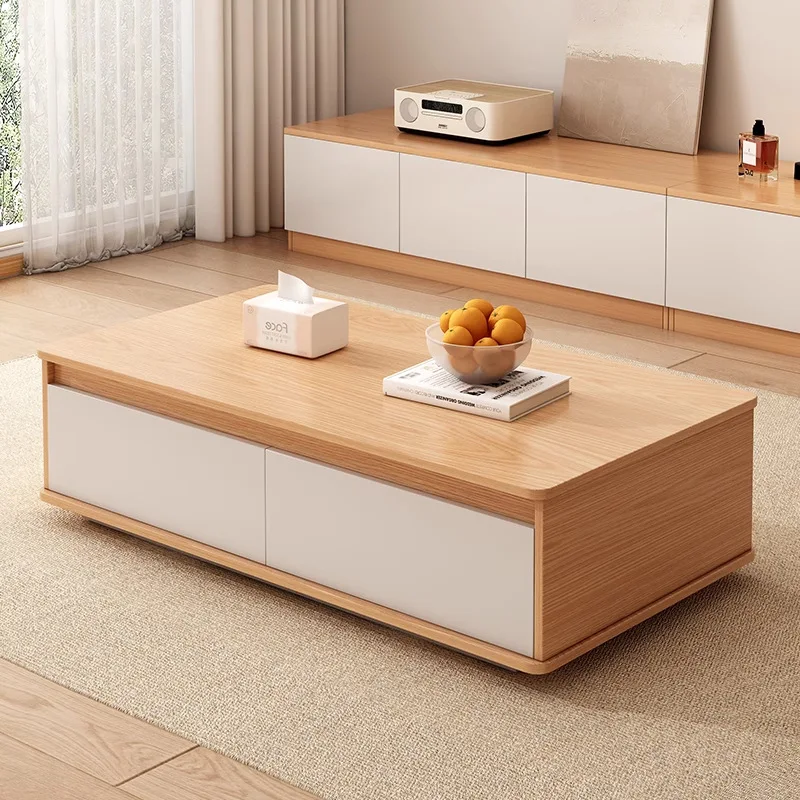 

Coffee table log wind living room household small apartment small TV cabinet coffee table combination