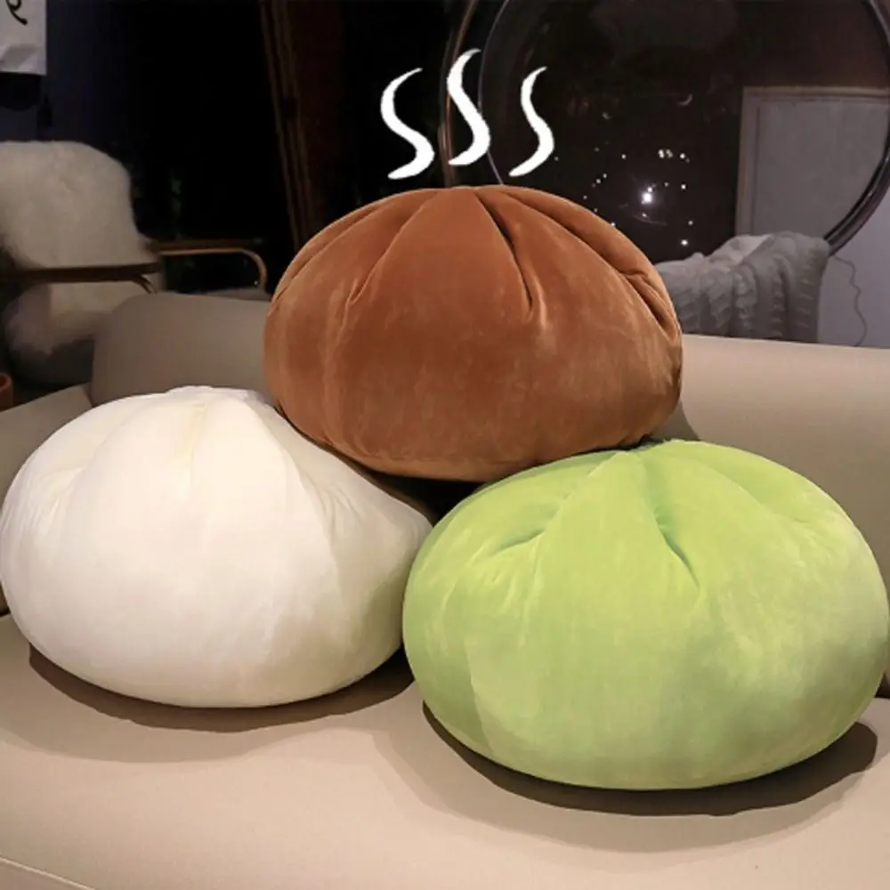 Plush Material Steamed Bun Cushion PP Cotton Filled 45cm Size Throw Pillows Soft Texture Cute Design Cushion Doll Toys For Kids