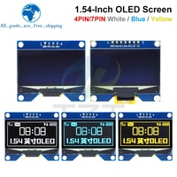 1.54 inch 4PIN 7PIN White Blue Yellow OLED Screen Module CH1116 / SSD1309 Drive IC Compatible for SSD1306 SPI Interface 128*64