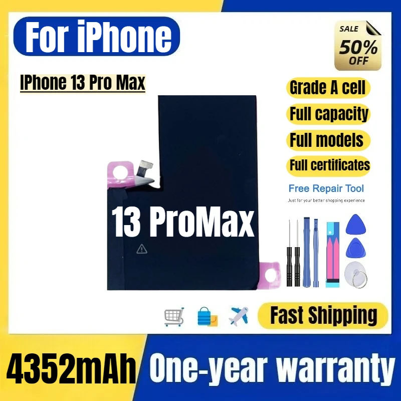 Battery for IPhone 13 Pro Max Mobile Phone Batteries High Quality High Capacity Battery Replacement Bateria Grade A Cell