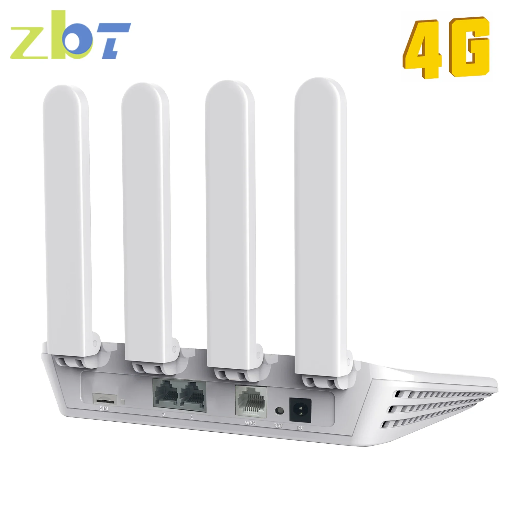 ZBT 4G Wifi Router SIM Card 2*RJ45 LAN WAN 4g Modem 300Mbps Wireless Roteador Work In Frequency Band B28