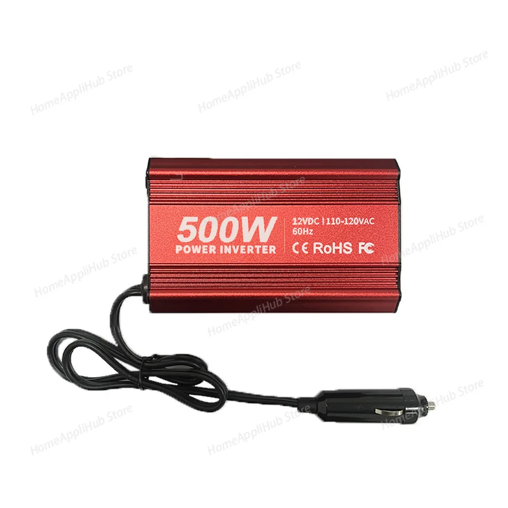 

Car inverter 12V to 110V dual US standard socket 500W repair sine wave inverter converter