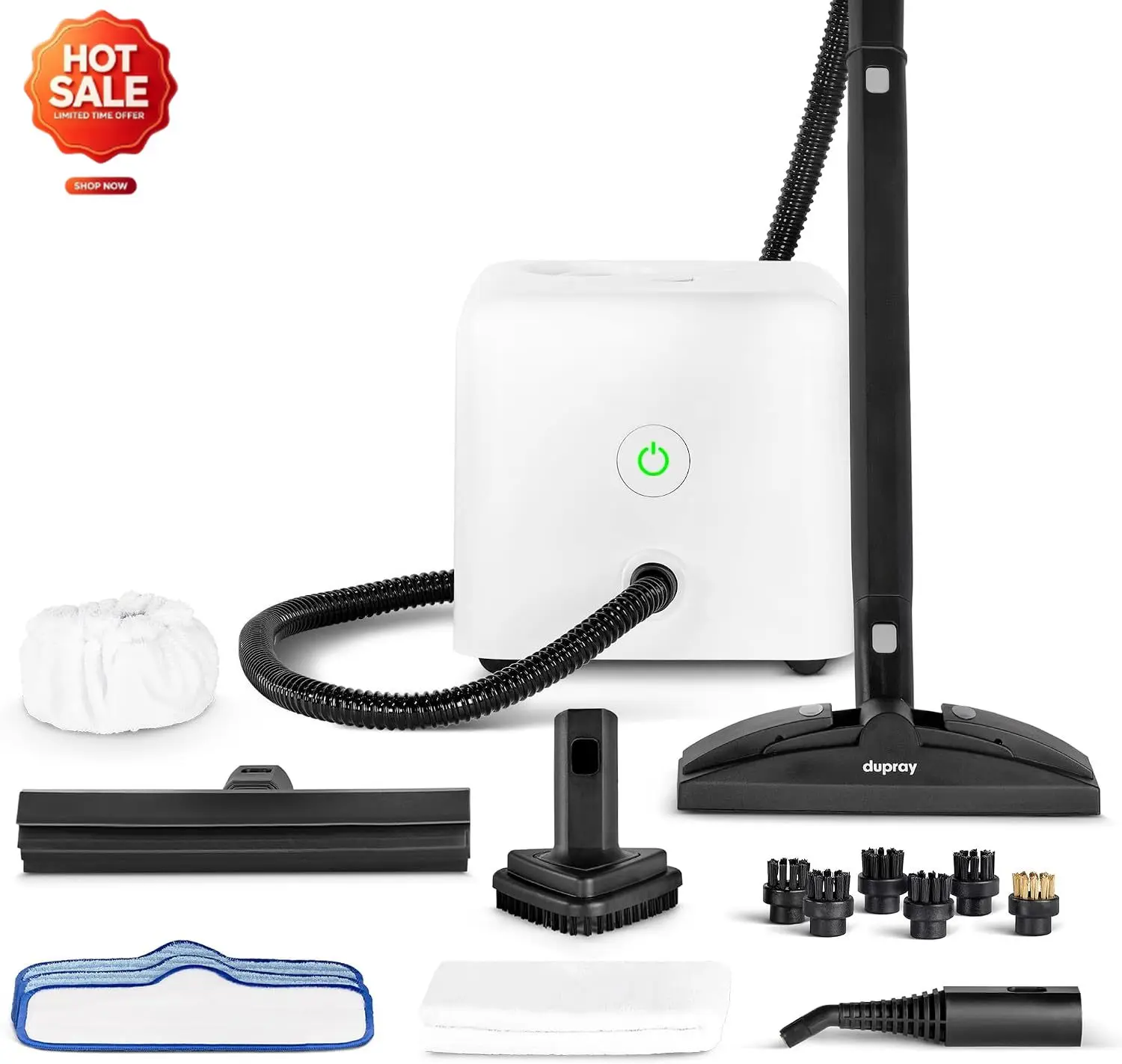 Neat Steam Cleaner for Home - Essential Pack | Powerful Multipurpose Steamer | Chemical-free cleaning for floor, car, wall, grou