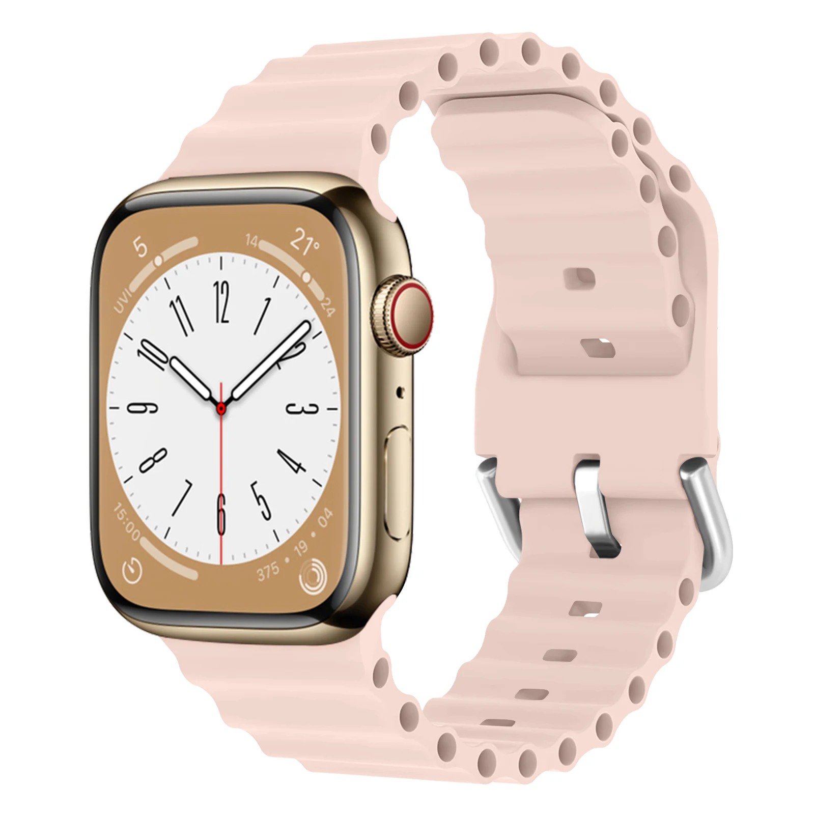 Ocean Band for Apple Watch Band 45mm 44mm 40mm 41mm 42mm 38mm series 7 6 3 se 8 45 mm Silicone bracelet iWatch ultra 49mm Strap