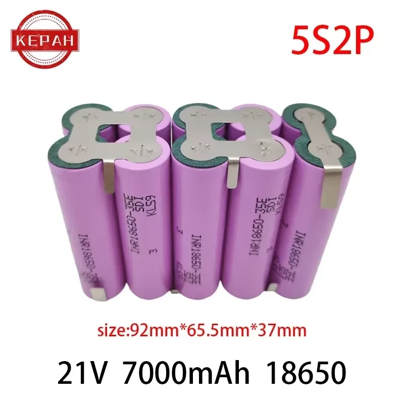 تخصيص 5S2P 5S3P 5S4P 8.4V 3.7V 10.8V 16.8V 18V 25.2V 18650 35E بطارية حزمة 3500mAh ، تستخدم لبطاريات مثقاب مفك البراغي01 #5