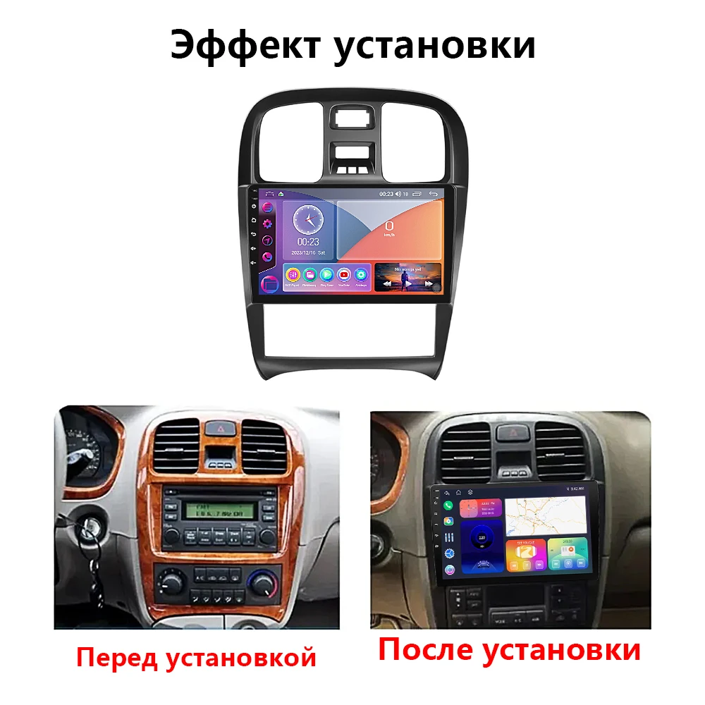 Car Radio Multimedia Player For Hyundai Sonata EF 2001 - 2012 Wireless Carplay Android Auto 2 Din Head Unit Navigation Stereo