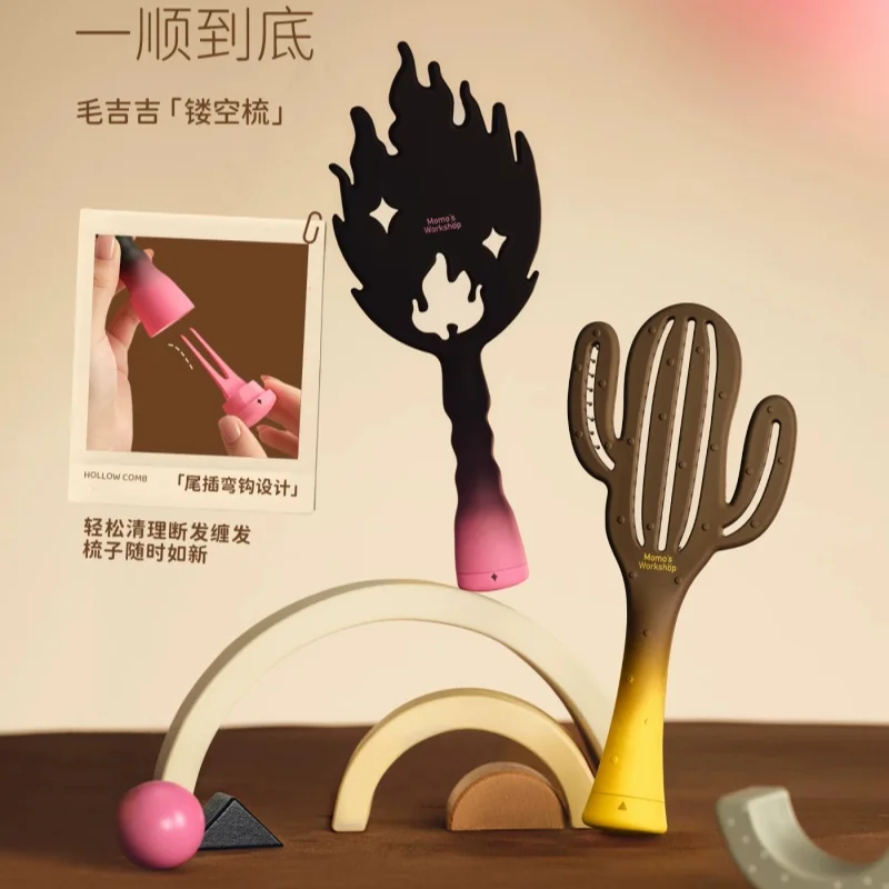 Momo'S Workshop Hollow Out Hair Comb Anti Detangling Brush For High Root Fluffy Hair Styling Tool For Adults Christmas Hallowee