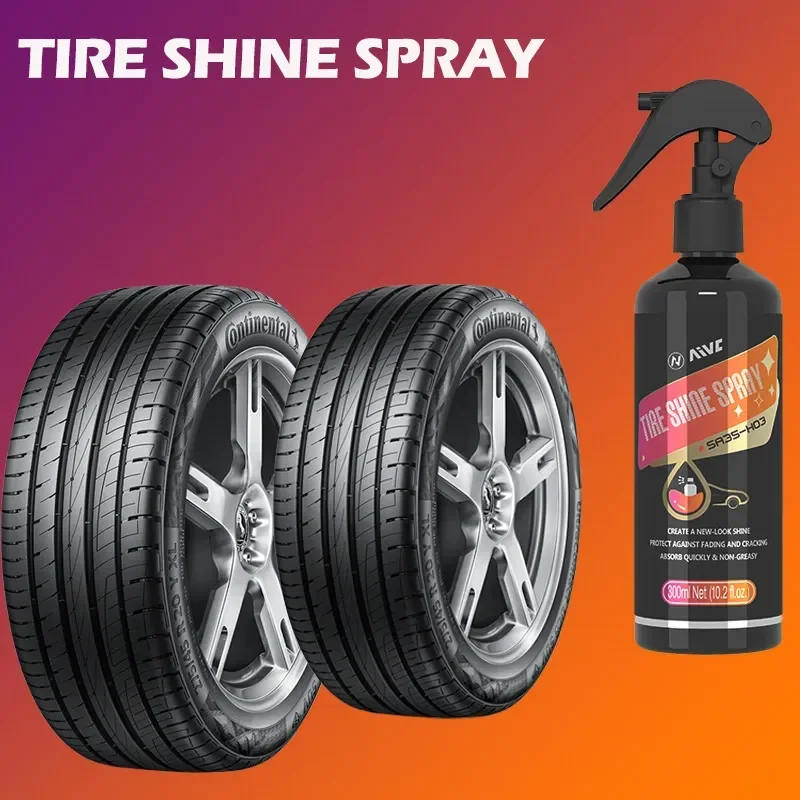 Car Tire Shine Coating Tyre Gloss Plastic Rubber Wheel Restorer Agent Spray Polishing Brightener Auto Car Detailing - Image 4