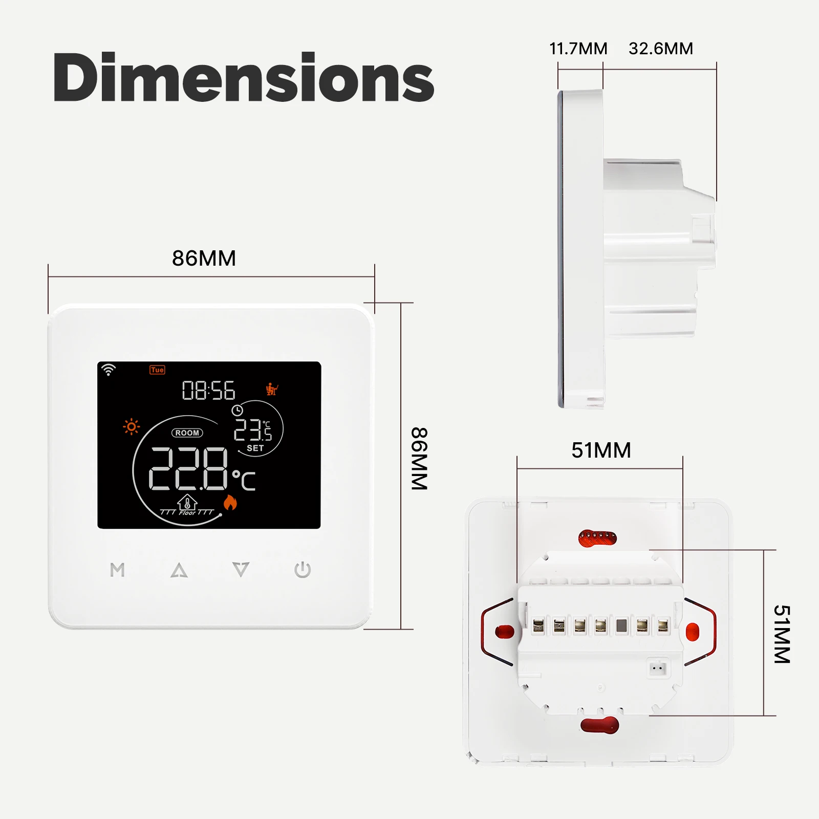 MOES Tuya WiFi Thermostat Smart Temperature Controller Water Electric Floor Heating Gas Boiler App Work With Alexa Google Home