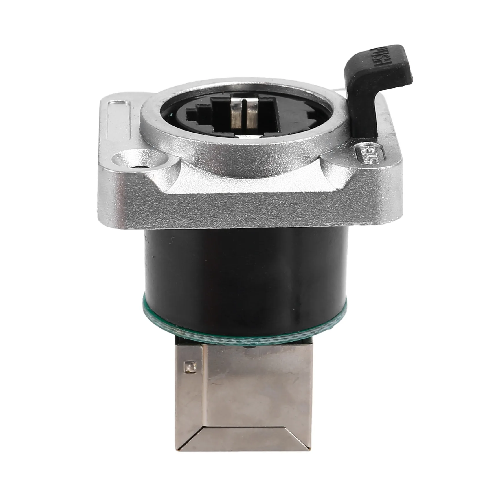 Conector de rede RJ45 Shield, 8P8C fêmea Panel Mount Sockets, conector Ethernet, ângulo direito, 2 pcs