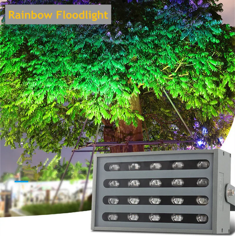 

Rainbow Floodlight Multi Color Flood Lights Tree Outdoor Landscape Colorful Colored Spotlights Garden Waterproof 24w 40w 70w