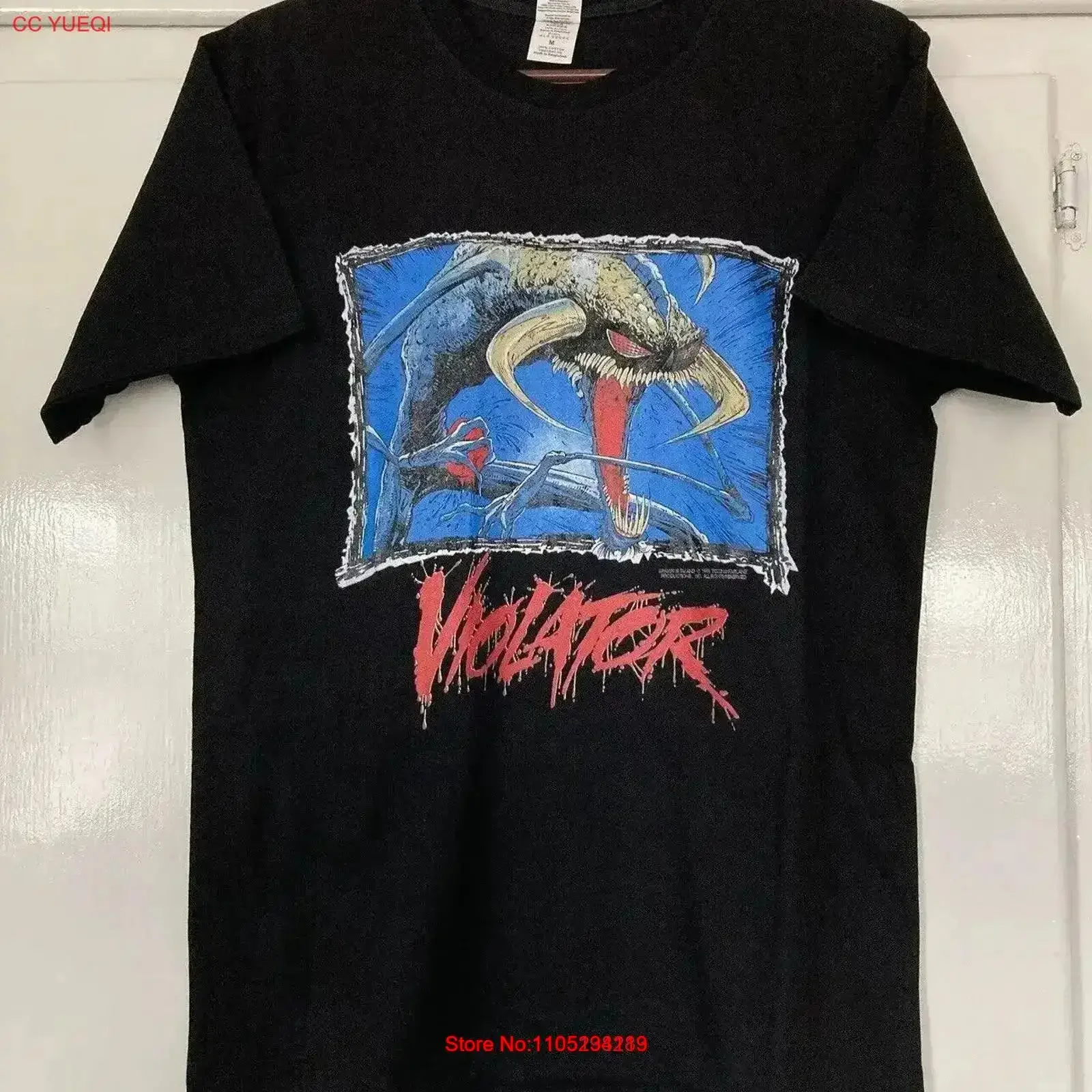 تي شيرت سباون فيولاتور تودد ماكفارلان صورة كاريكاتير رعب للرجال M عتيق مغسول وممتد ملابس خروج مريحة عتيقة #1