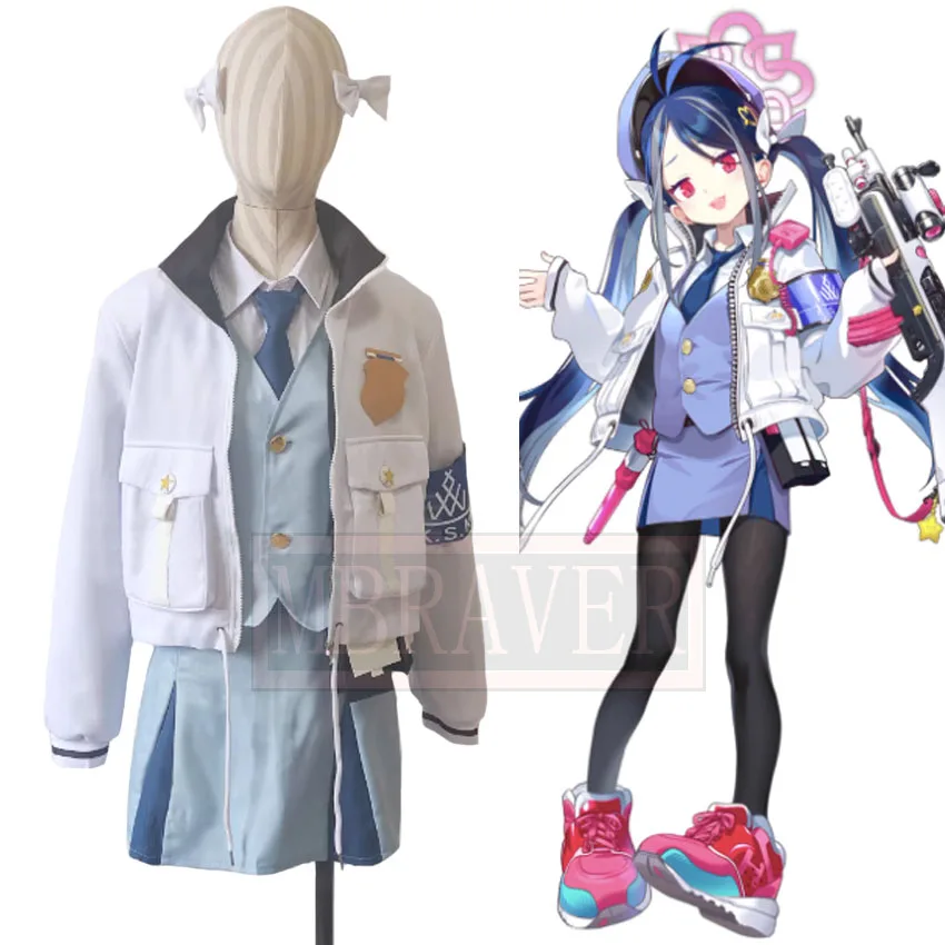 

Blue Archive Cosplay Ushio Noa Uniform Costume Halloween Party Custom Made Any Size