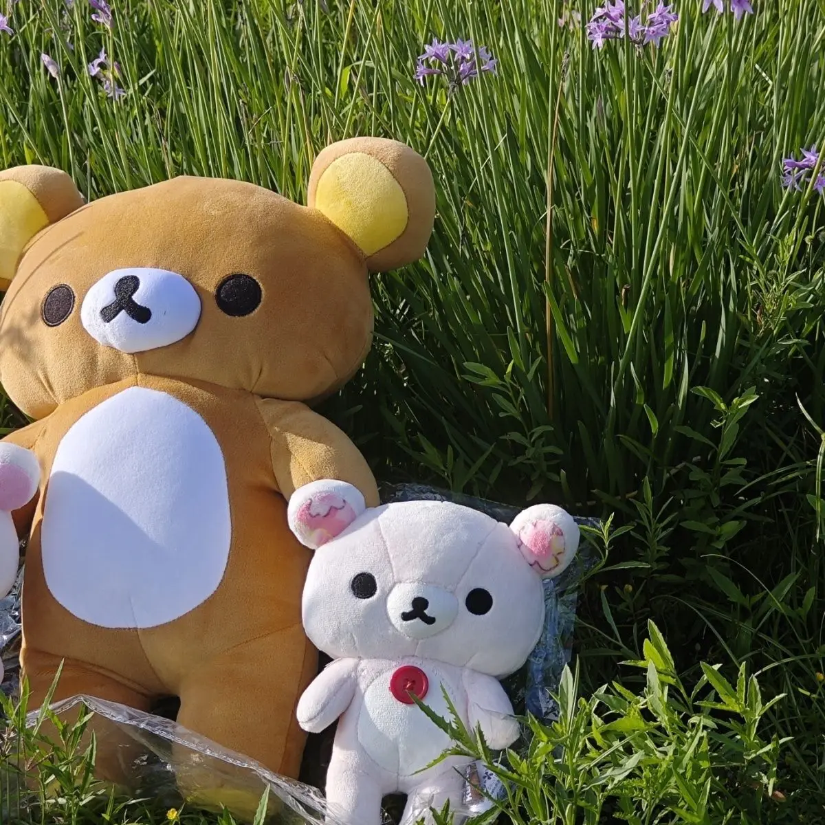 Cute Rilakkuma Pink Sakura Series Korilakkuma Bear With Cherry Blossoms Plush Stuffed Baby Kids Toy Doll Girls Gifts 20cm