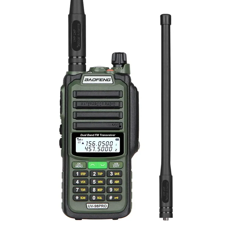 Imagem -02 - Walkie-talkie Impermeável Antena uv Stout Ip68 Marinha Estação de Mão de Alta Potência Vhf Exterior Autônomo Baofeng-uv-98pro