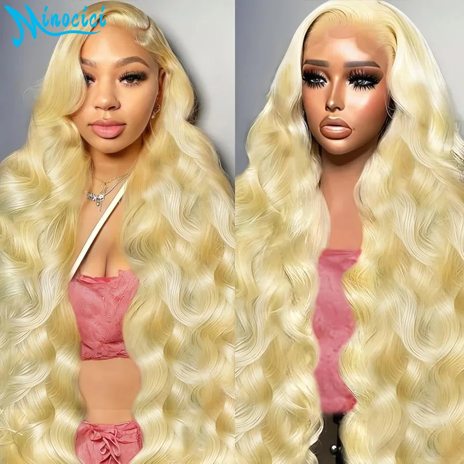 

613 Светлый парик из натуральных волос Объемная волна Парики спереди 250 Плотность 100% человеческие волосы Предварительно выщипанные 13X6 Hd Парики фронтальной части шнурка для женщин