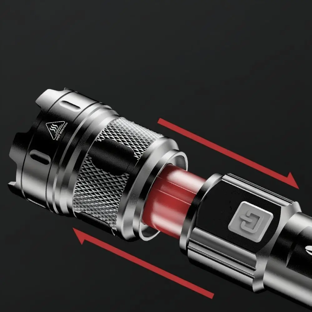 Portable Led Flashlight Rechargeable High Brightness Torch Light For Outdoor Camping Emergency Home Lighting Compact Lamp