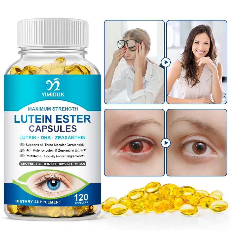 Vitamin B12 Lutein Ester Capsules Zeaxanthin Supports Eye Fatigue& Dry Eyes & Vision Healthy Lutein Mixture