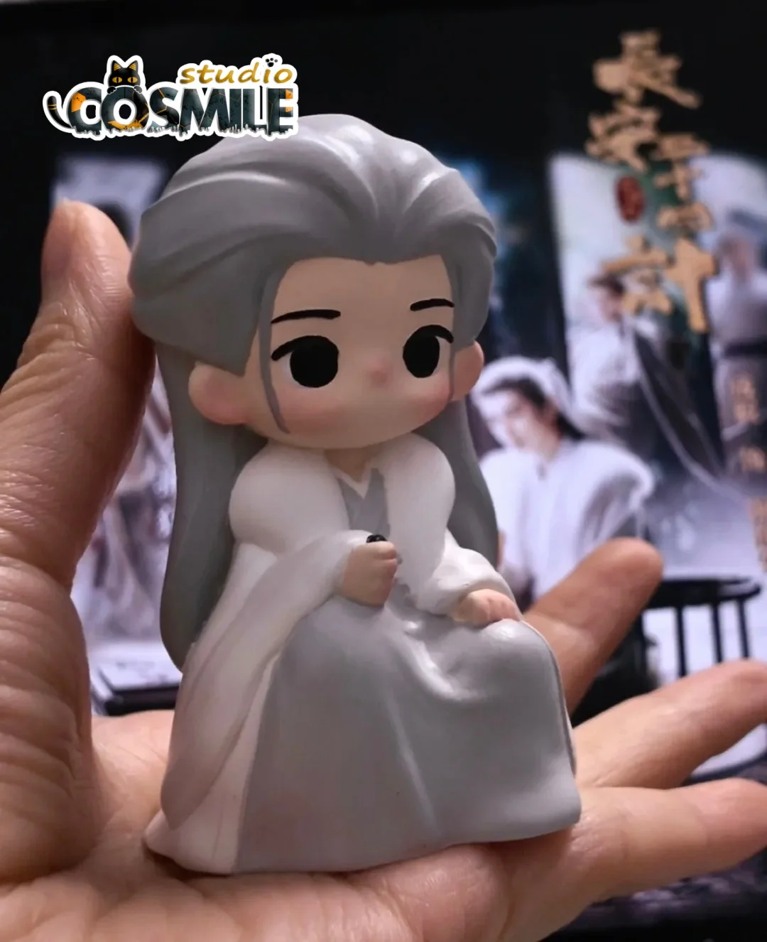 

Handmade Plaster Doll TV The Vendetta of An Cheng Yi as Xie Huaian Figure Figurine Doll Stand Toy