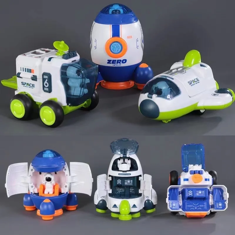 

Spaceship Series Figure Mini Astronaut Aviation Rocket Model Return Cabin Spacecraft Shuttle Space Exploration Toys Kid Gifts