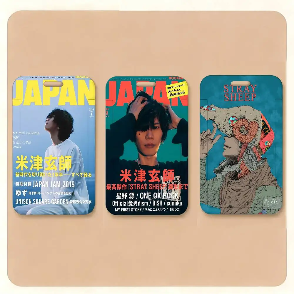 Singer Yonezu Kenshi Credential Badge Holder Lanyard for Business Meeting Visiting Hang Pass Tag ID Card Protector Case