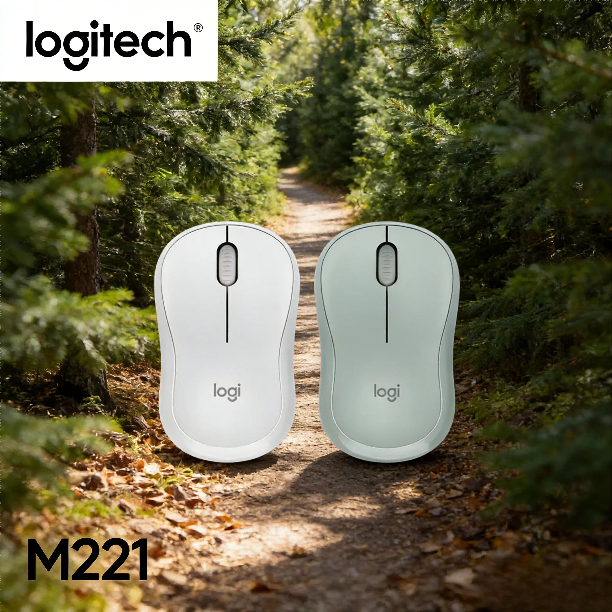 

Бесшумная беспроводная мышь Logitech M221, 1000 DPI, кроссплатформенная