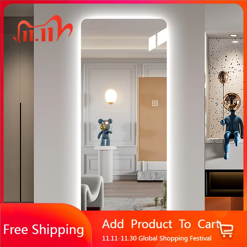 

Wall Decoration Mirror Full Body Girls Bedroom Bathroom Long Luxury Mirror Funky Square Living Room Espelhos Home Decorations