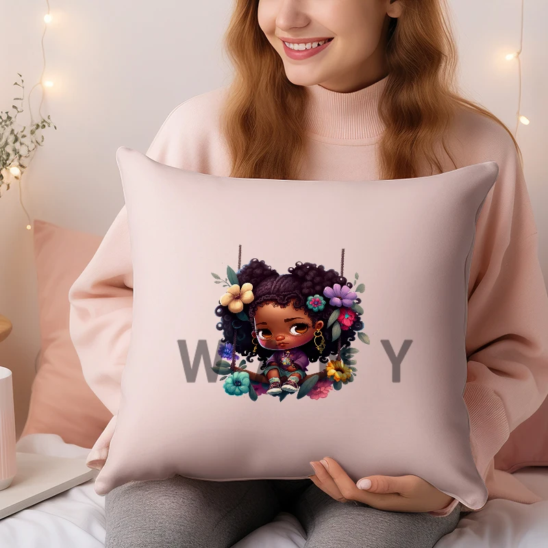 Beautiful and Lovely Black Girl Dtf Transfers Ready to Press Iron on Transfers for T Shirts Patch Transfer Patches Clothes DIY view 3