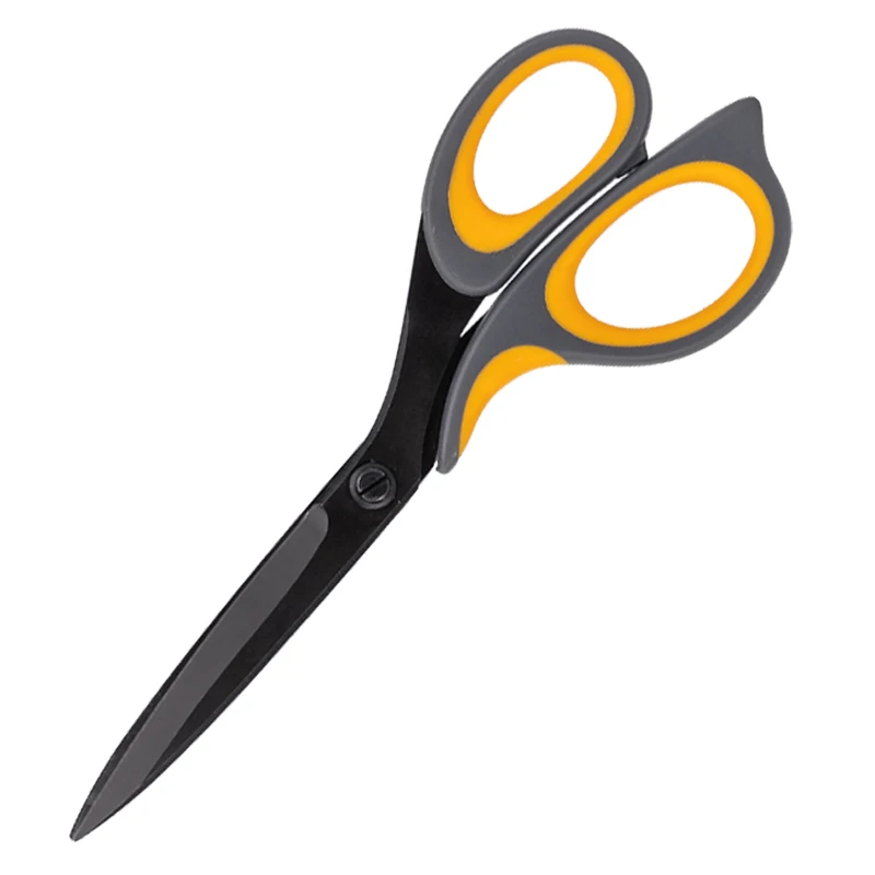 Tijeras de hoja negra de 175mm, hoja de acero inoxidable resistente al desgaste, no es fácil de pegar, tijeras duraderas de vida Manual para el hogar