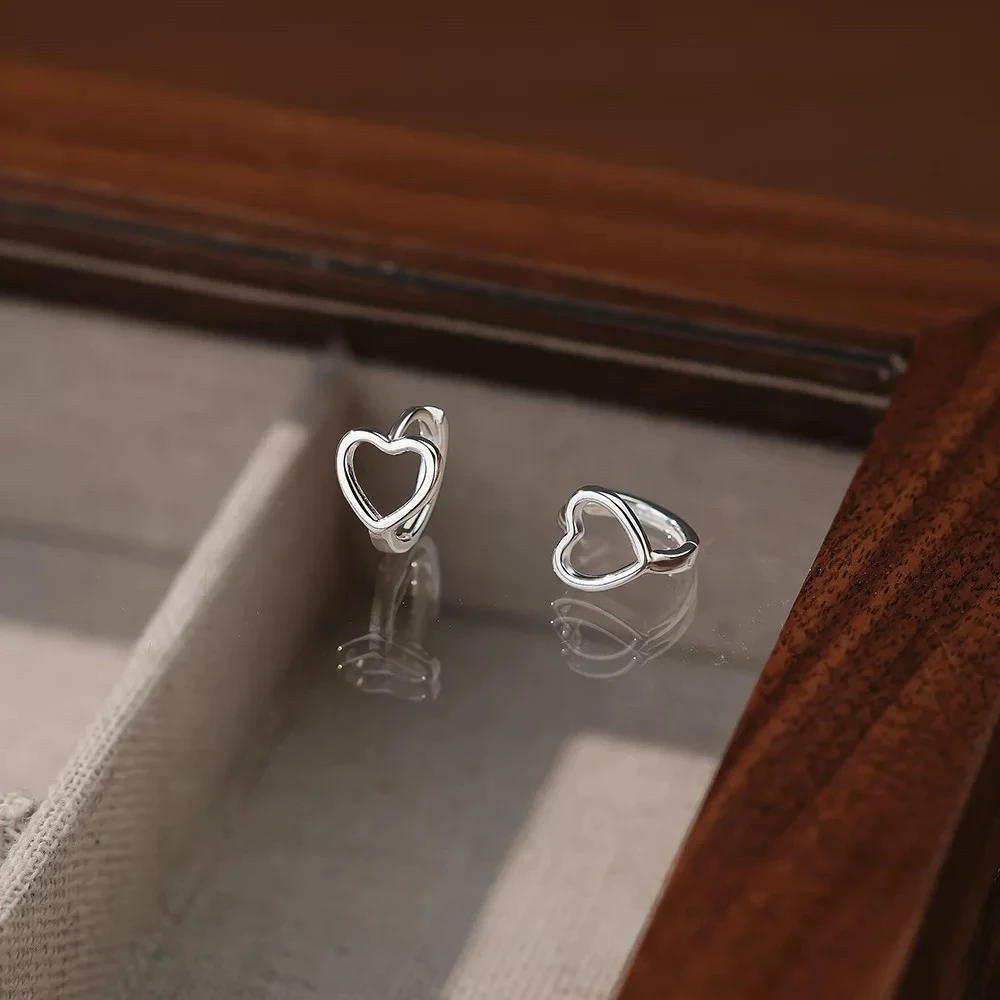 Wärme-Creolen aus 925er-Sterlingsilber, Temperament, schlicht, eingelegt, für Damen, Hochzeit, Schmuckzubehör – Detail 3