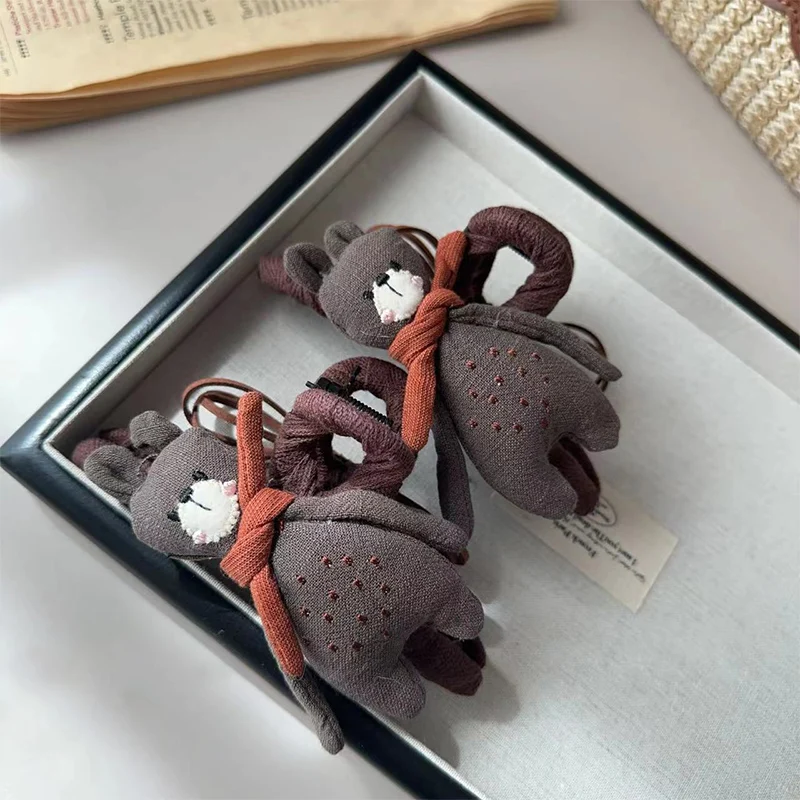 1pc Cute Scarf Bear AB Face Catching Cartoon Animal High End Haircut Shark Clip Hair Accessories New Style