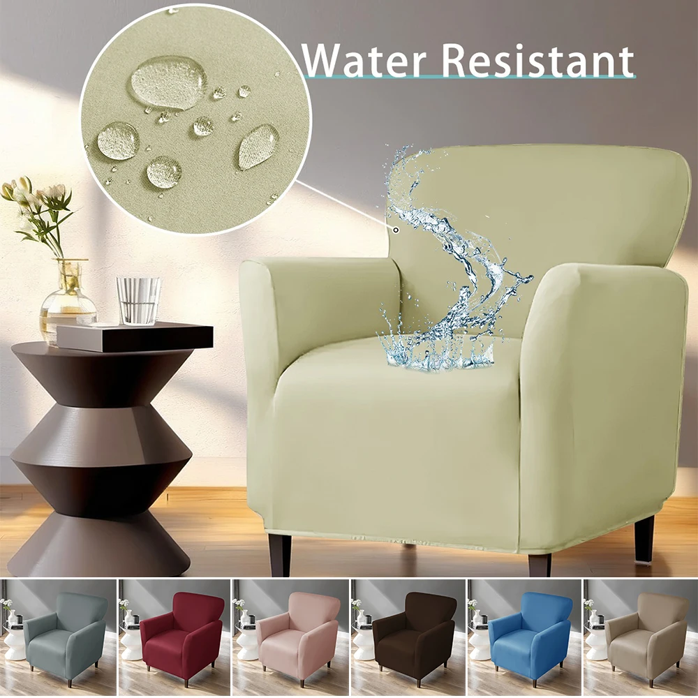 

1PC Stretch Club Chair Cover Water Repellent Armchair Slipcover Single Chair Sofa Cover for Bedroom Office Bar Counter Decorate
