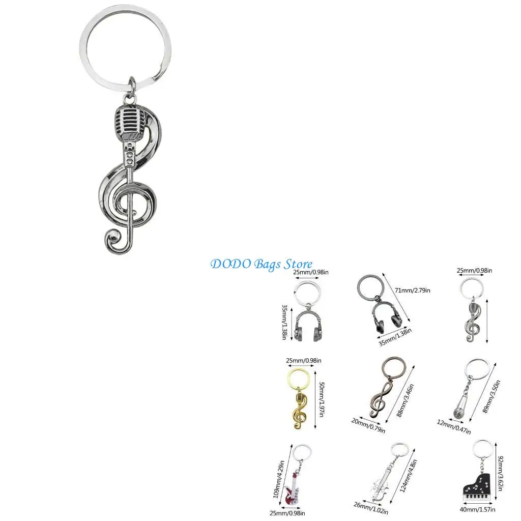 

Стильный брелок в форме музыкального инструмента, легкий и прочный металл, идеально подходящий для любителей музыки и моды