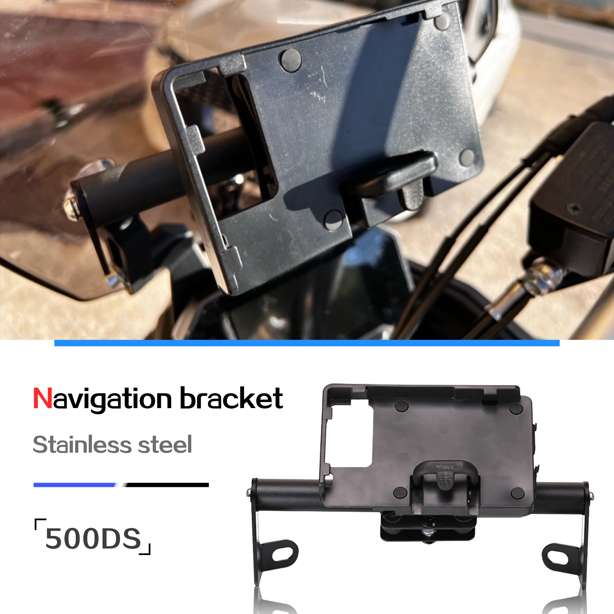 For Loncin Voge Valico 500DS 500 Motorcycle Mobile Phone Holder Stand Support GPS Navigation Plate Bracket Parts