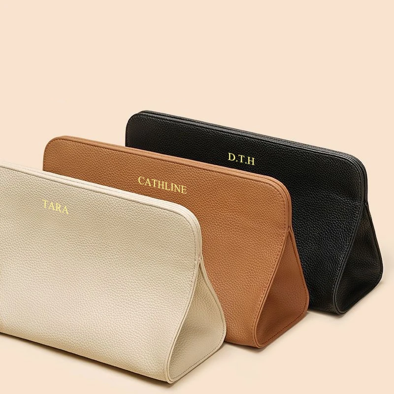 Custom Name Soft PU Leather Hair Dryer Storage Bag Personalized Travel Large Capacity Curling Iron Bag Woman Luxury Cosmetic Bag
