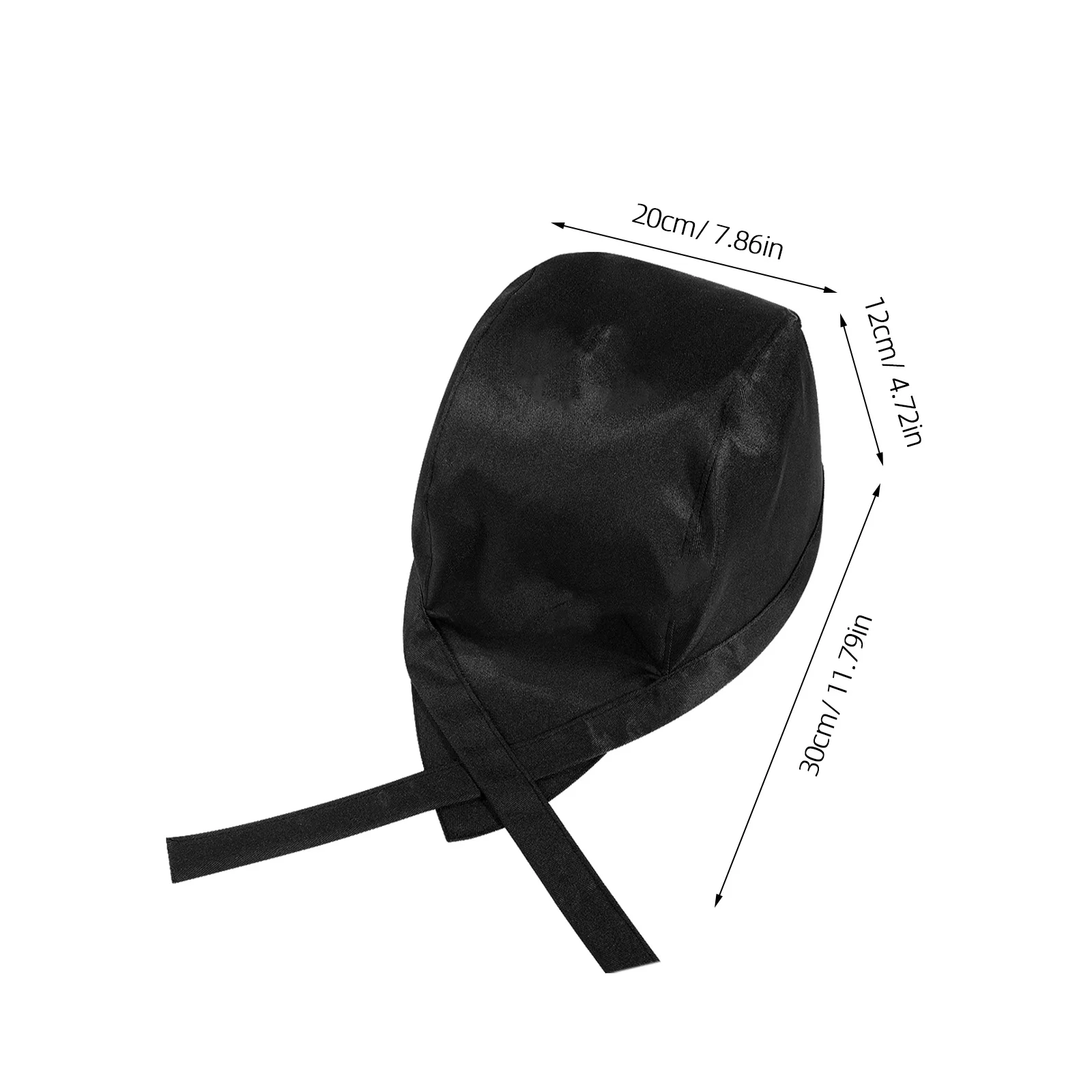 4Pcs Chef Hat Cook Turban Black Kitchen Headwear Cap Restaurant Uniform Hats for Men Women Easy Cleaning Durable