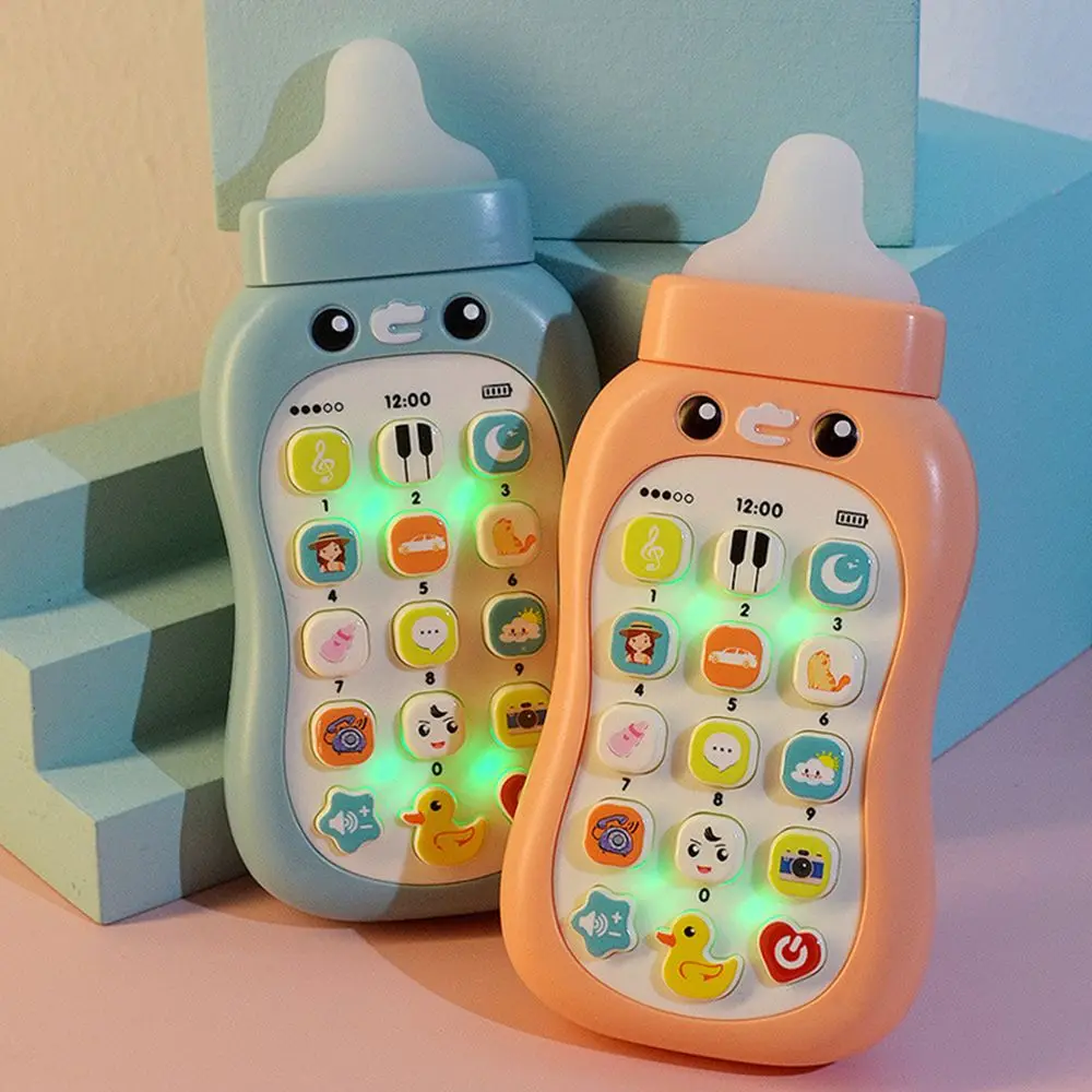 Nibble chupeta para bebê, Brinquedo Musical Inteligente, Simulação de telefone celular, Garrafa, Novo