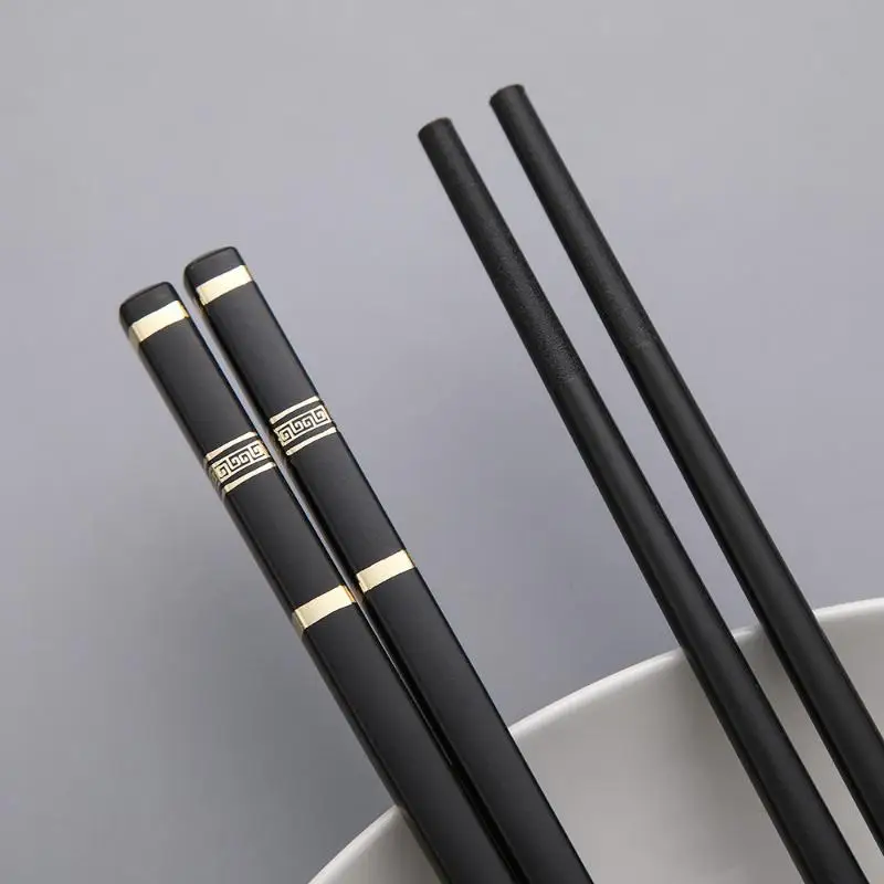New 10 Pairs Chinese Chopsticks High Temperature Resistant And Simple Reusable Chop Sticks Kitchen Tableware Tool Accessories