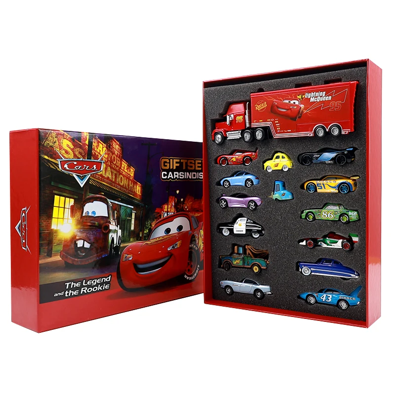 22pcs Disney Pixar Cars 3 Metal Diecast lightning McQueen Mater Champion Car Model Toy Gift Set Jackson Uncle Truck Boy Toys