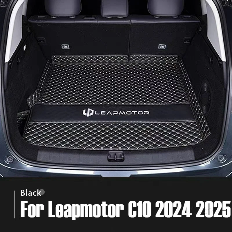 

Коврики в багажник для Leapmotor C10 2024 2025, кожаные прочные коврики для багажника, специальные ковры с окружностью, автомобильные аксессуары