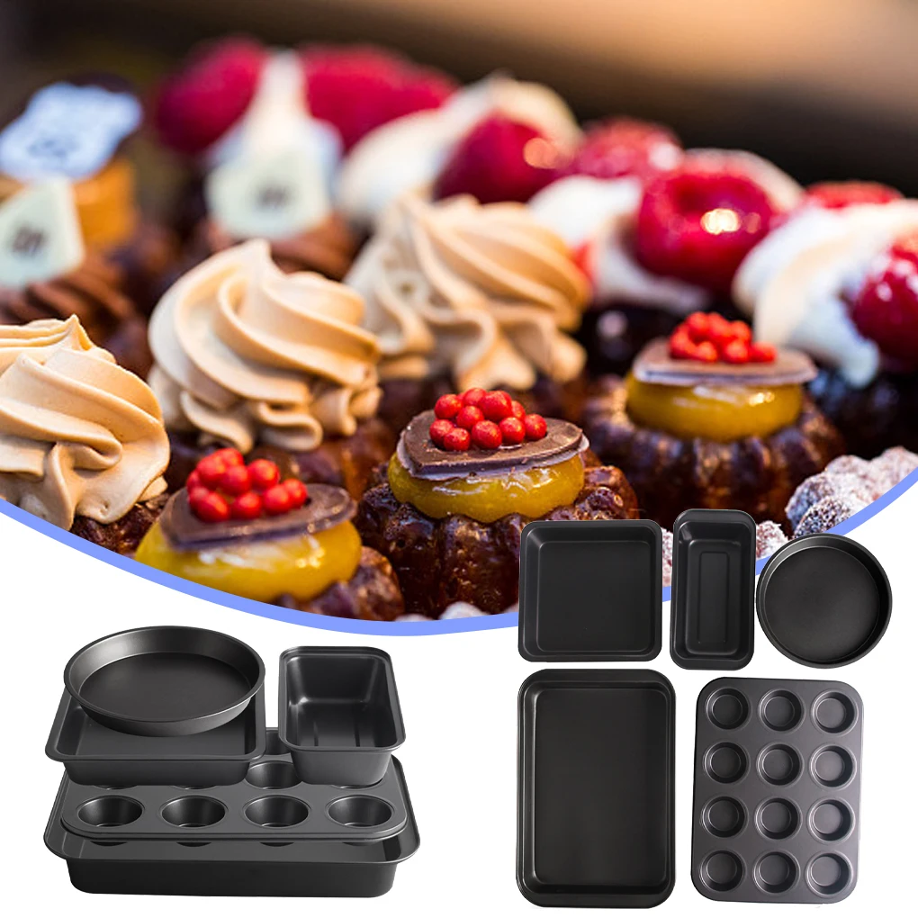 Black Dishwasher Safe Bakeware Set Easy Cleaning After Baking Stackable Bakeware Set Baking Pan