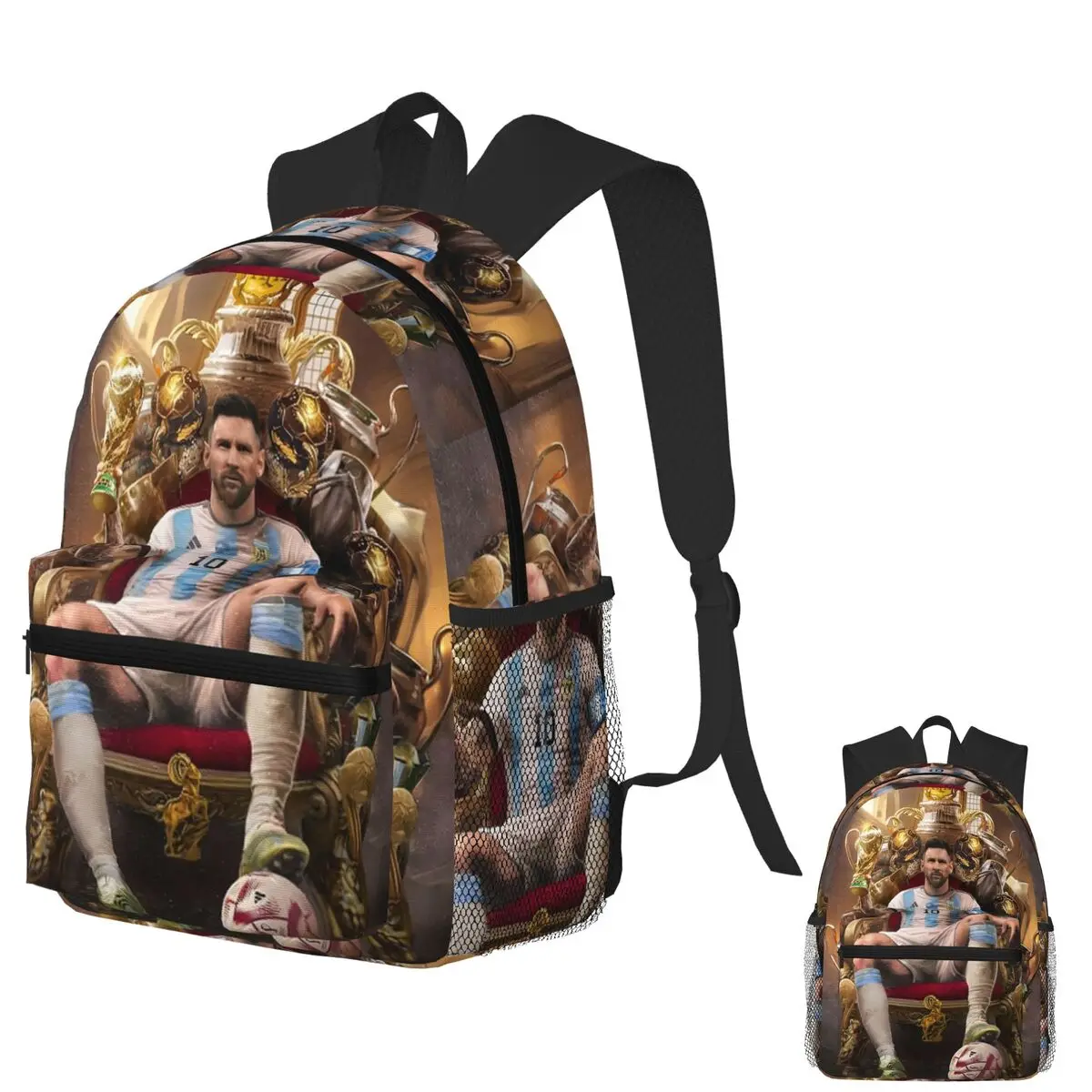 

Messi NO Student Backpack School Bag Hiking Travel Daypack for Boys Girls Fashion Bookbag Shoulder Bags