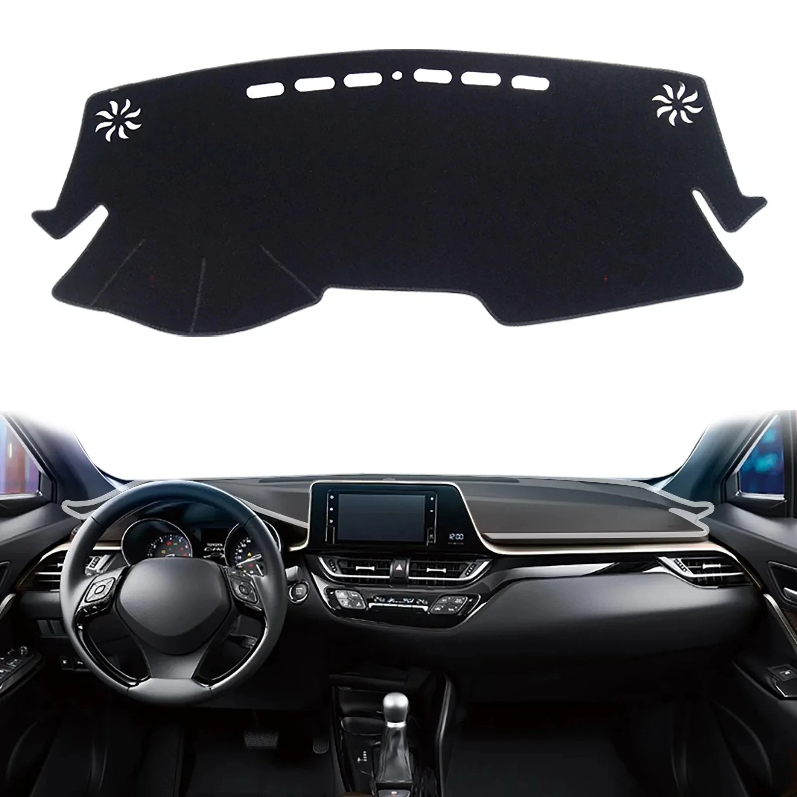 

Dashboard Cover Pad for TOYOTA C-HR 2016-2024 CHR Car Accessories Anti-Slip Dashmat Dash Mat Sunshade Protective Carpet