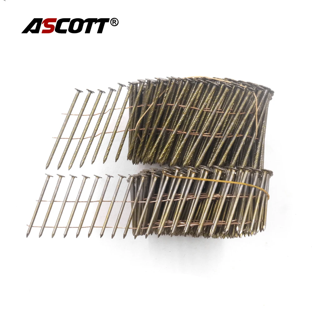 600pcs 2.5mm Diameter pallet Coil Nails 70mm length Nails Roof Nailer Nails Special Nails for Pneumatic Roll CN70 CN80 Nail Guns