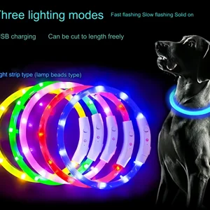 Pet dog LED collar, anti-water luminous collar for dogs, rechargeable by USB 10 Main Sales Current for Dog - №8