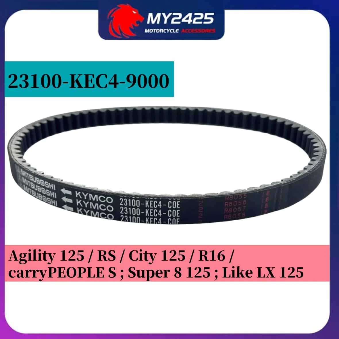

Scooter V-Belt For KYMCO CK125 PEOPLE S LIKE 150 Super 8 125 Agility RS 23100-KEC4-9000 20x799 CVT Transmission Belt