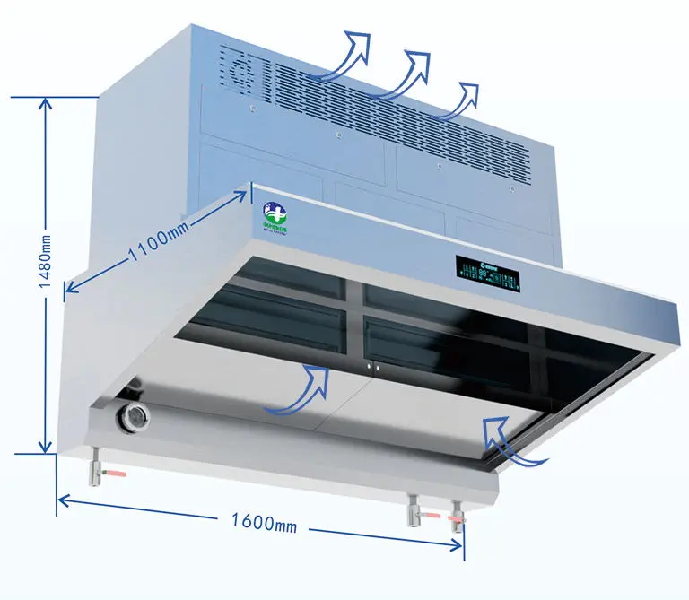 Intelligent smoke exhaust system 98% smoke removal effect is suitable for grease smoke control